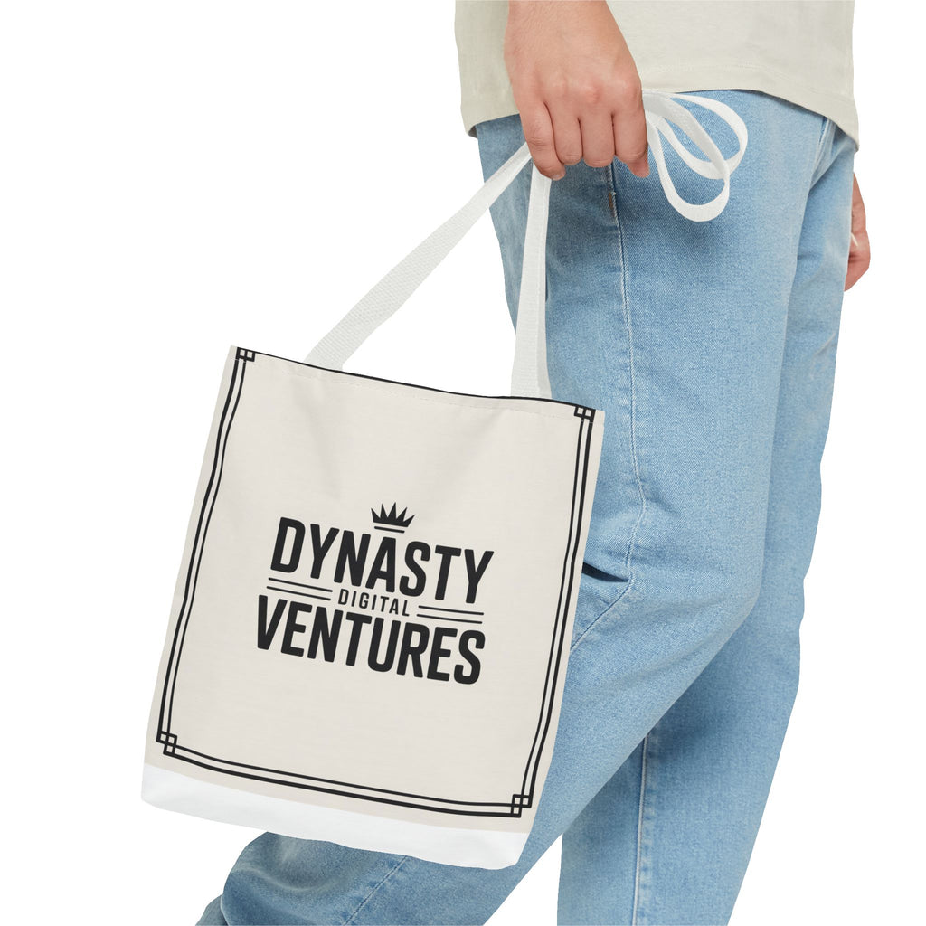Canvas Tote Bag with 'Ventokes' Pocket Graphic — Minimalist Everyday Shopper