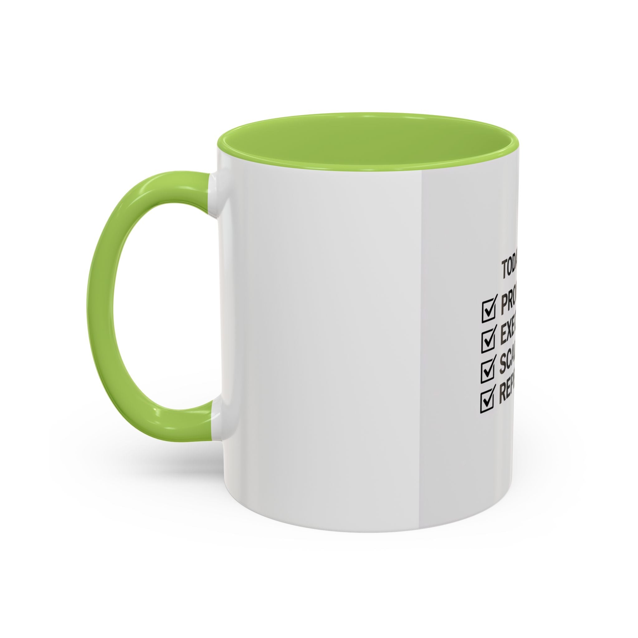 Motivational Coffee Mug — "Today's Agenda: Prompt. Execute. Scale. Repeat."