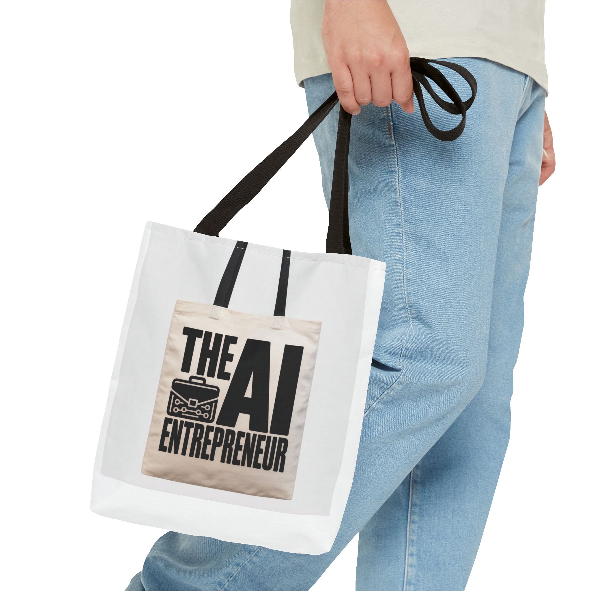AI Entrepreneur Tote Bag — Bold Typography Canvas Tote for Tech Founders & Creators