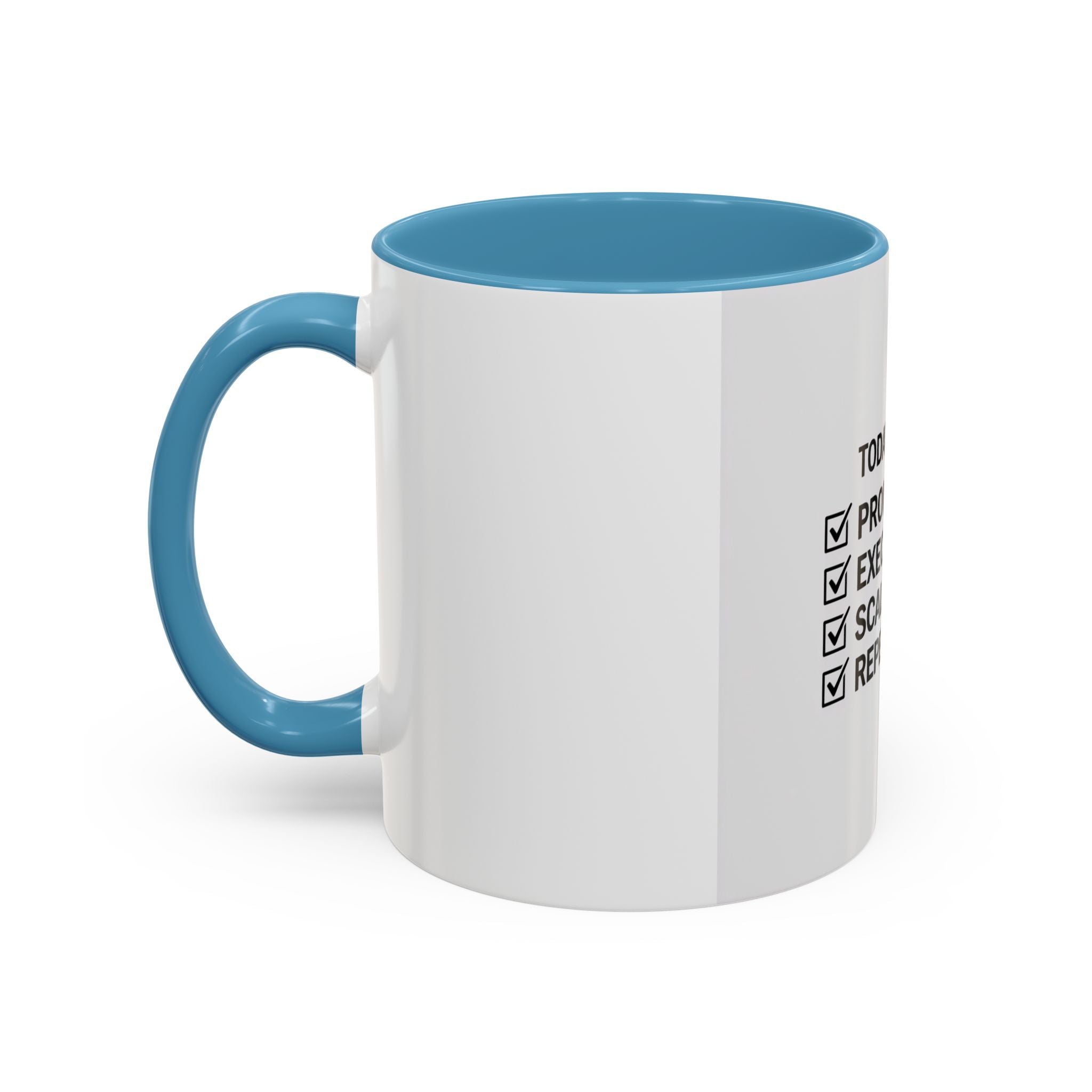 Motivational Coffee Mug — "Today's Agenda: Prompt. Execute. Scale. Repeat."
