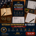 Veteran Entrepreneur Power Bundle — 2 Dynasty Digital Ventures veteran business products, save 25%. Flat-lay with American flag, SDVOSB seal, and DDV branding.