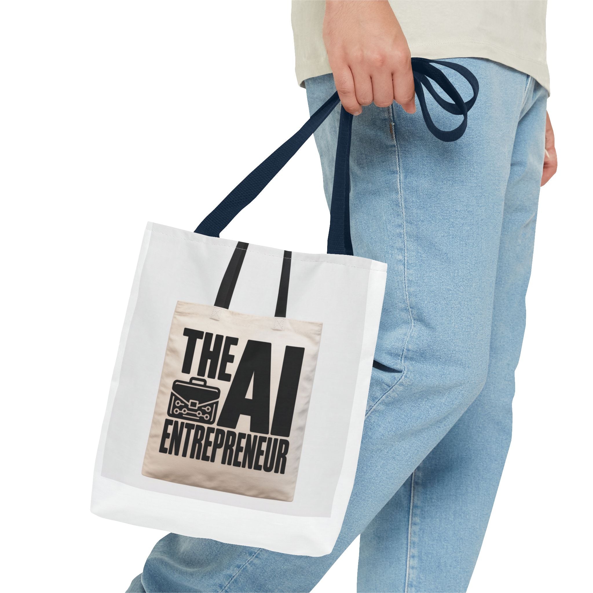 AI Entrepreneur Tote Bag — Bold Typography Canvas Tote for Tech Founders & Creators