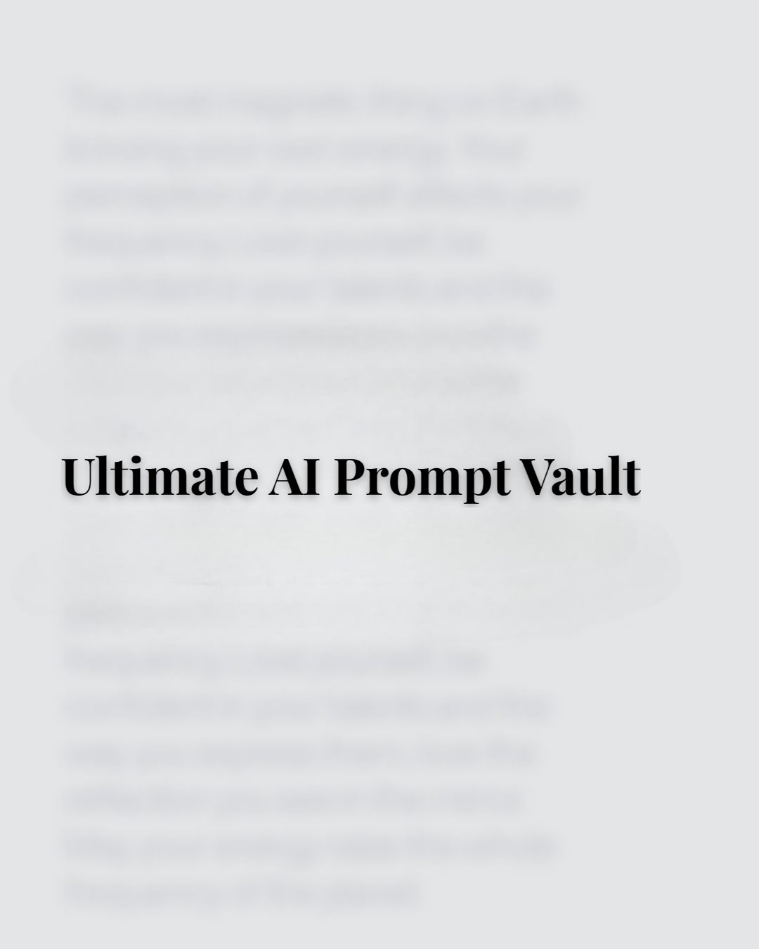 Ultimate AI Prompt Vault 500 Prompts