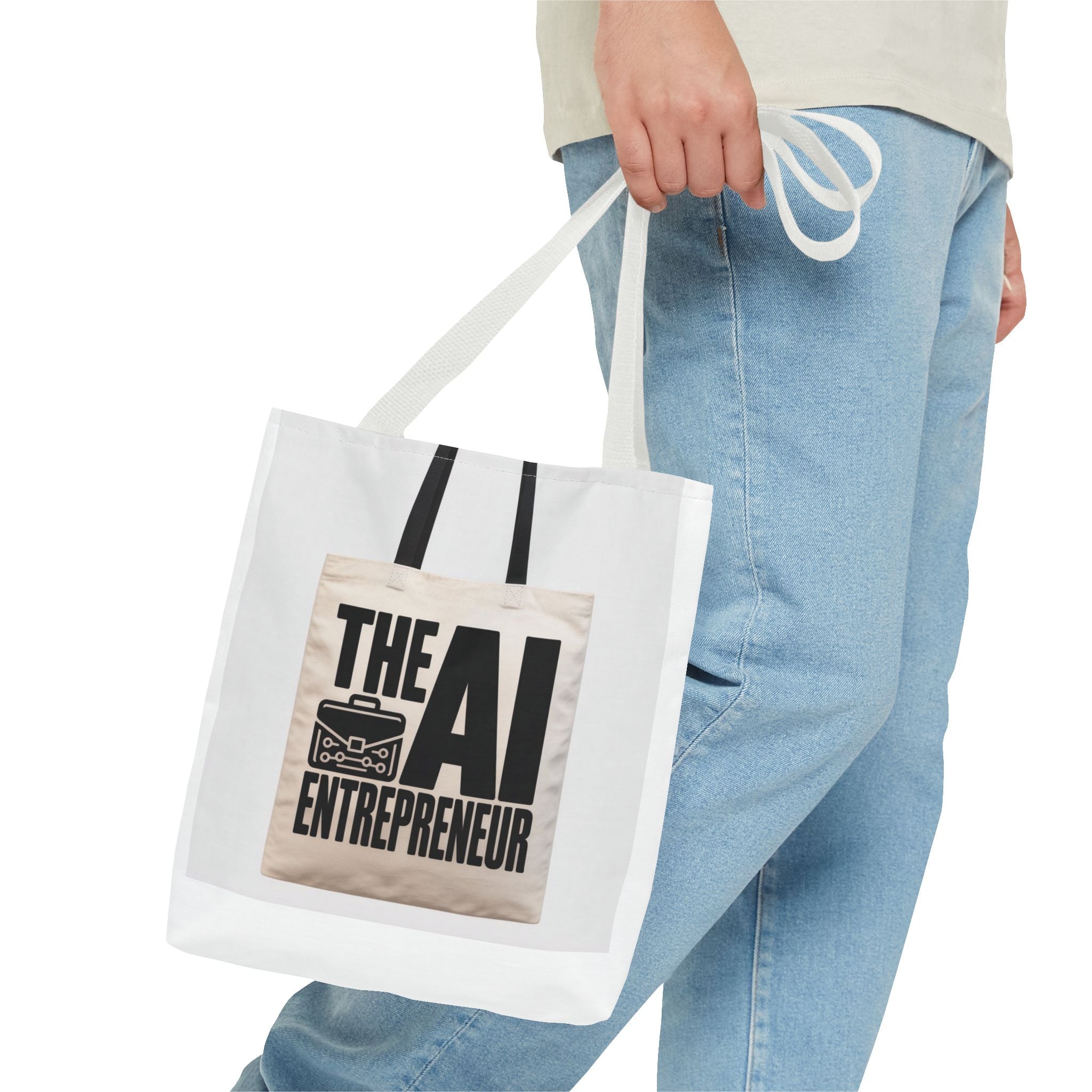 AI Entrepreneur Tote Bag — Bold Typography Canvas Tote for Tech Founders & Creators