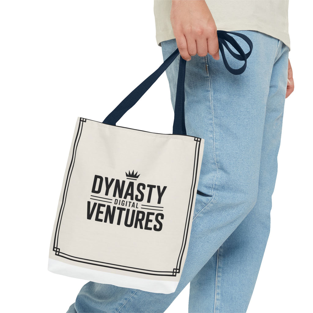 Canvas Tote Bag with 'Ventokes' Pocket Graphic — Minimalist Everyday Shopper