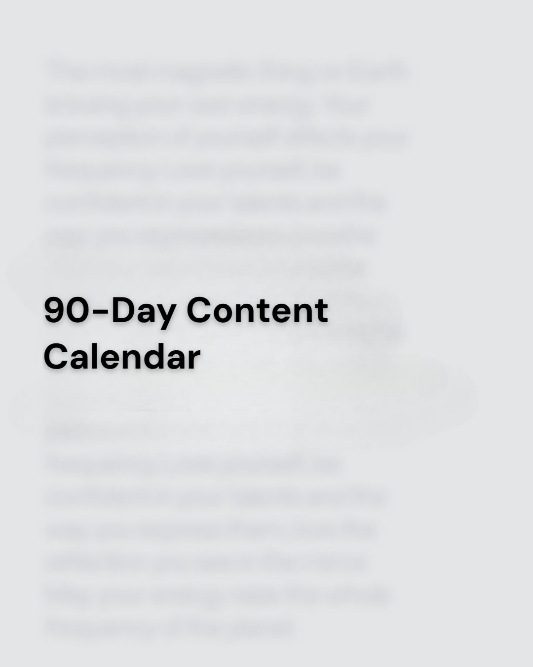 90-Day Content Calendar