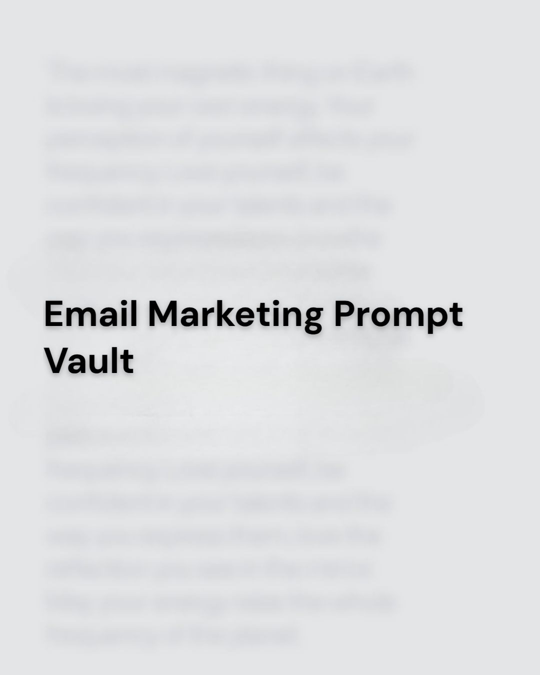 Email Marketing Prompt Vault