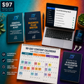 Entrepreneur Essentials Bundle — 4 Dynasty Digital Ventures AI business products, save 40%. Vibrant flat-lay hero with tablet, prompts, and DDV branding.