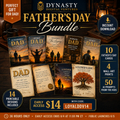 Father's Day Bundle — 10 Cards · 4 Wall Art Prints · 50 AI Prompts