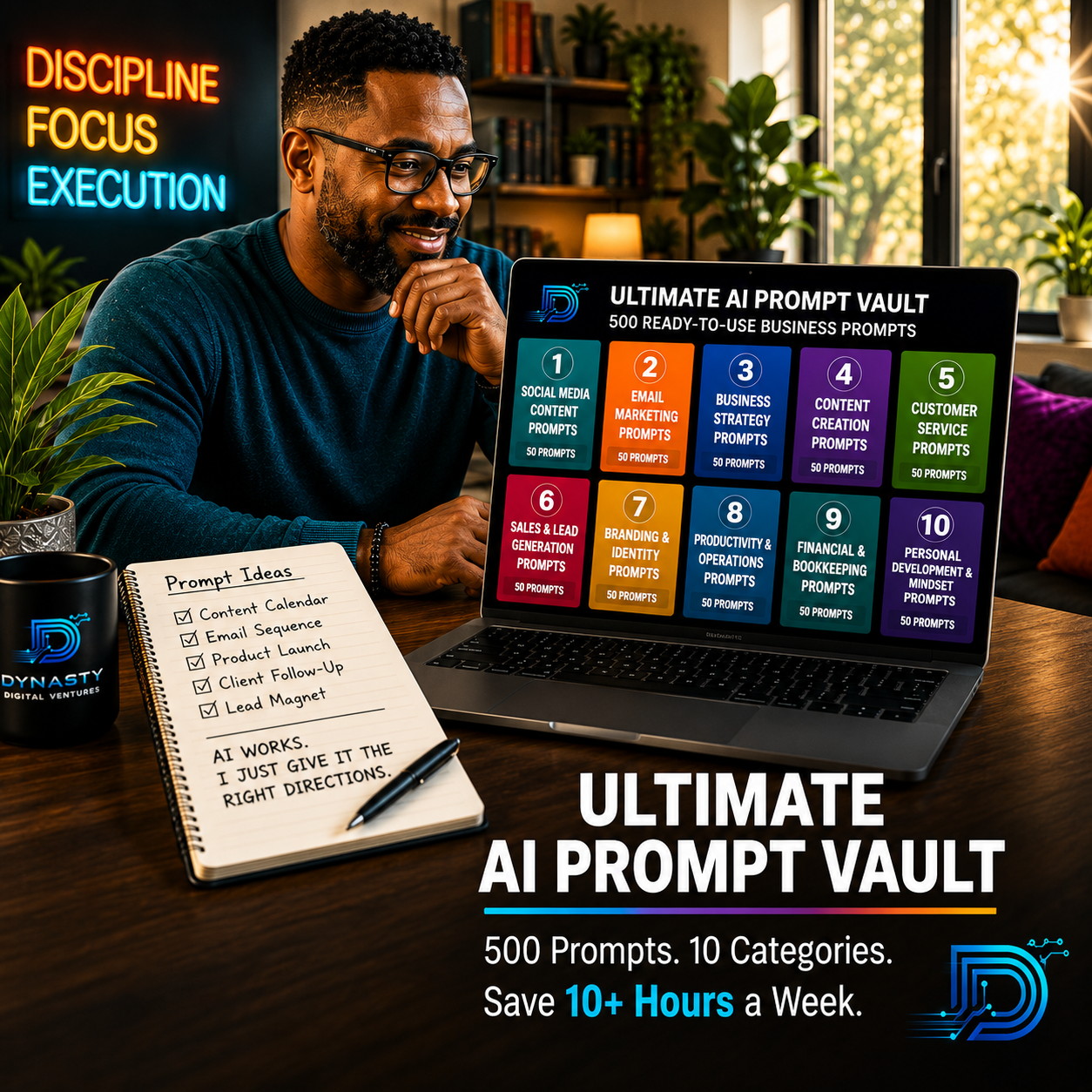 Ultimate AI Prompt Vault — 500 Ready-to-Use Business Prompts