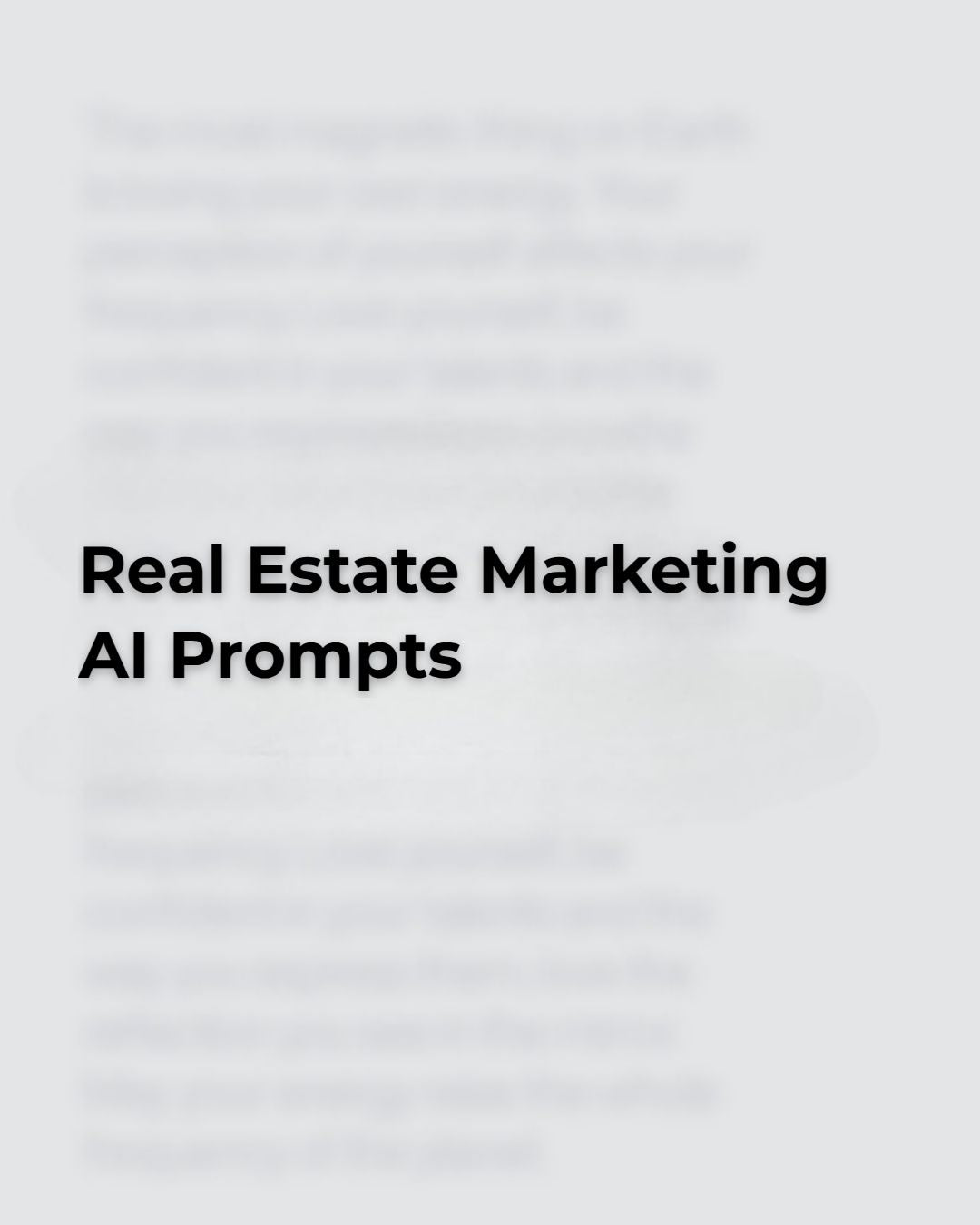 Real Estate Marketing AI Prompts