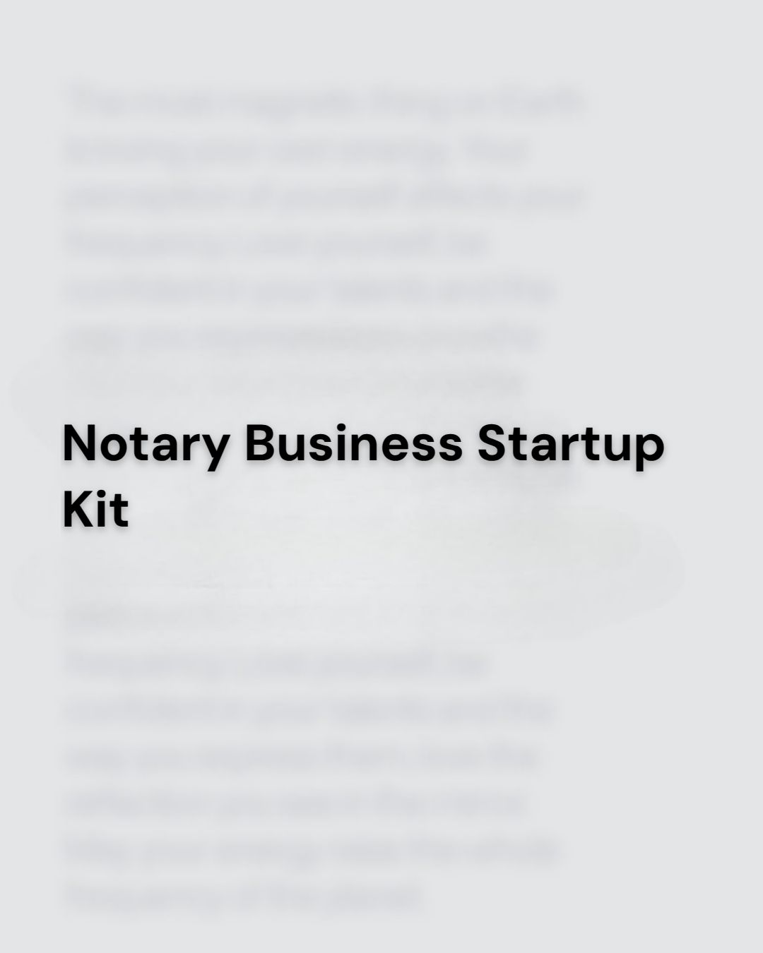 Notary Business Startup Kit