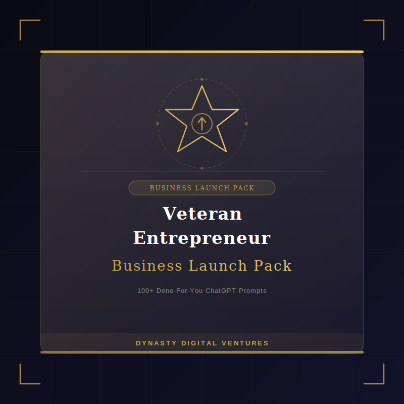 Veteran Entrepreneur Business Launch Pack